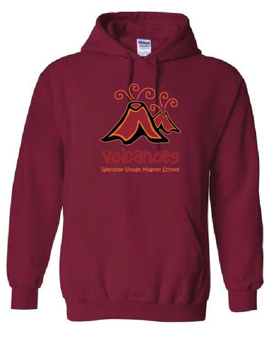 Volcano Youth Pullover Hoodie (Cardinal Red)
